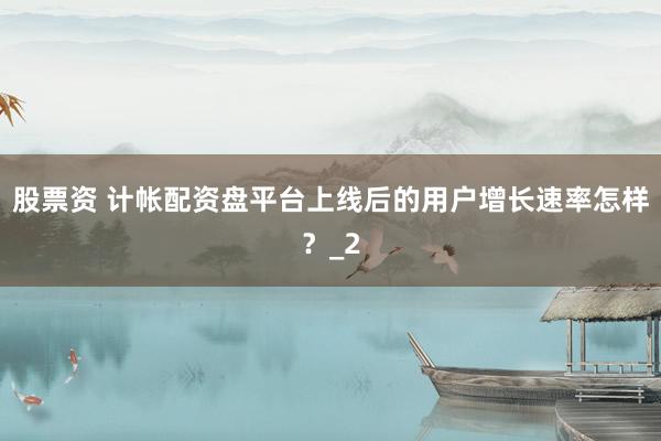 股票资 计帐配资盘平台上线后的用户增长速率怎样？_2