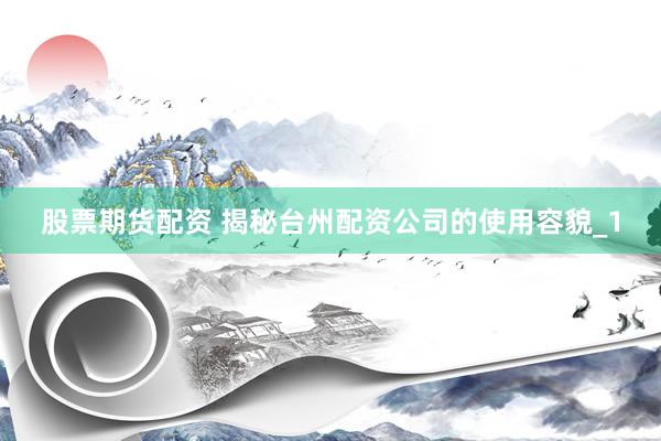 股票期货配资 揭秘台州配资公司的使用容貌_1