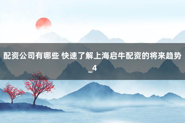 配资公司有哪些 快速了解上海启牛配资的将来趋势_4